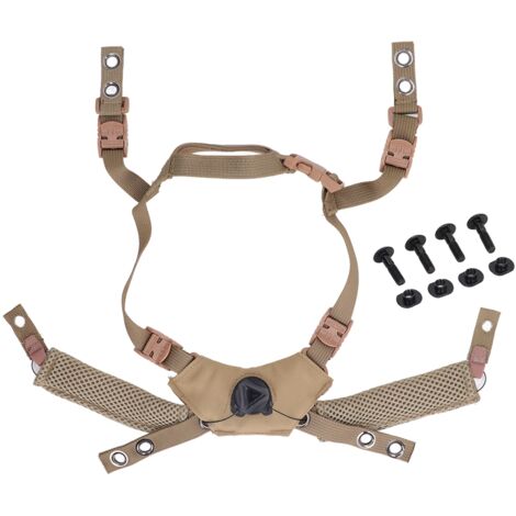 Sangle de mentonnière ajustable à molette pour casque MICH et Wendy, accessoire de suspension réglable couleur boue
