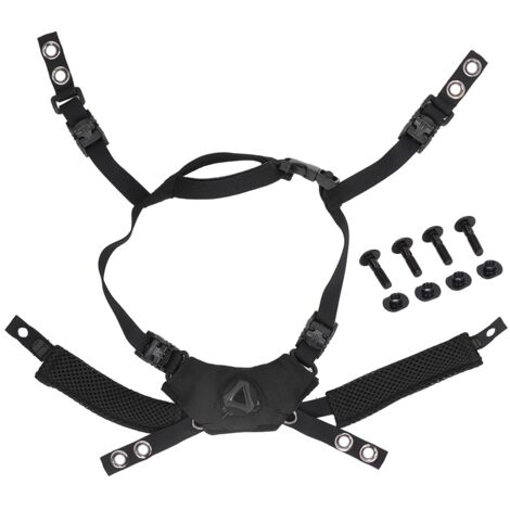 Sangle de mentonnière ajustable à molette pour casque MICH et Wendy, accessoire de suspension réglable - Noir