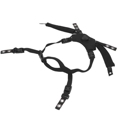 Sangle de mentonnière réglable à molette pour casque militaire MICH ACH, système de suspension ajustable - Noir