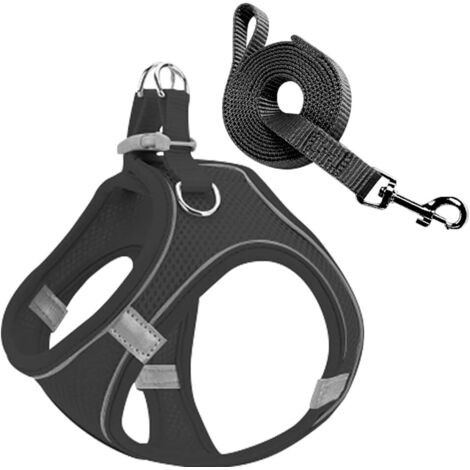 Sangle de poitrine réfléchissante pour animaux de compagnie (noir, XS)-Fei Yu