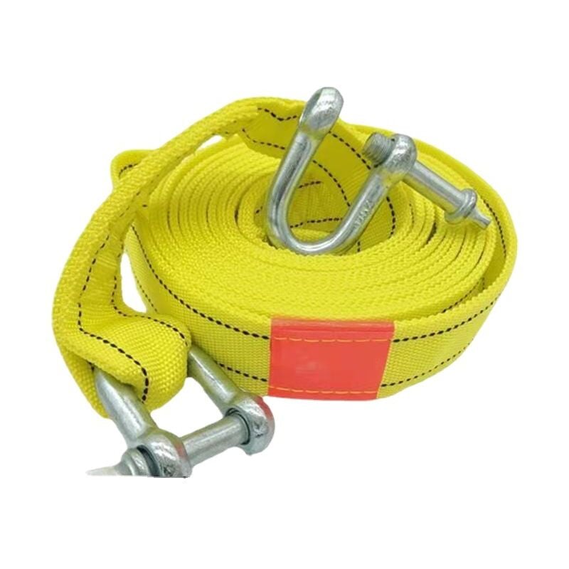 Ensoleille - Sangle de remorquage haute résistance avec deux crochets de sécurité en d pour treuil, capacité de 5 tonnes et longueur de 5 m