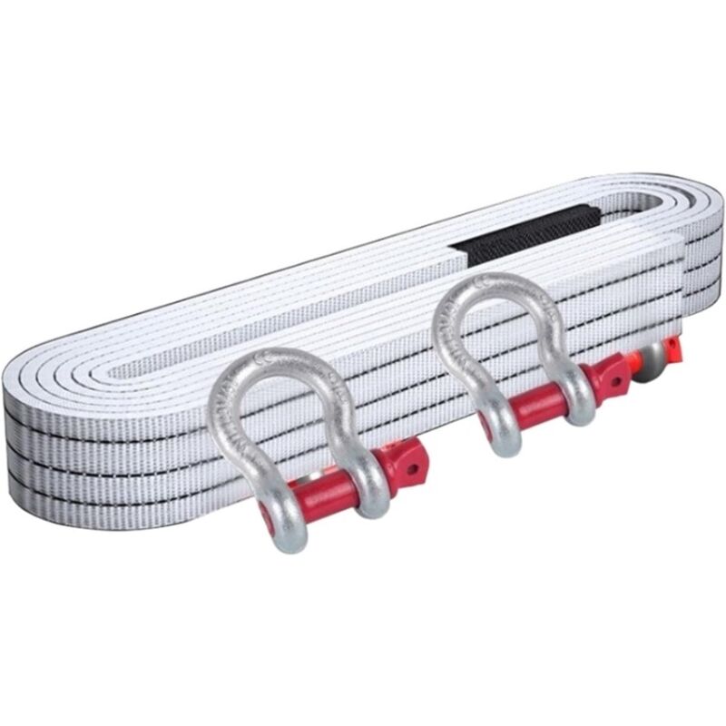 Sangle De Remorquage Hors Route Corde De Remorquage Robuste Câble De Treuil De 6/12/18 Tonnes avec Boucle en Acier Sangle D'extension De Remorquage