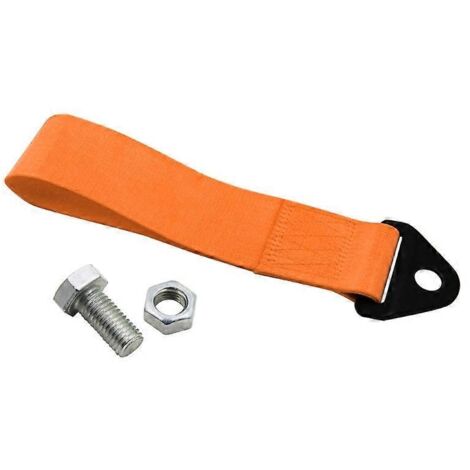 Sangle de remorquage renforcée 4400LBS en nylon pour câble de dépannage d'urgence, bande de traction robuste pour véhicules tout-terrain.
