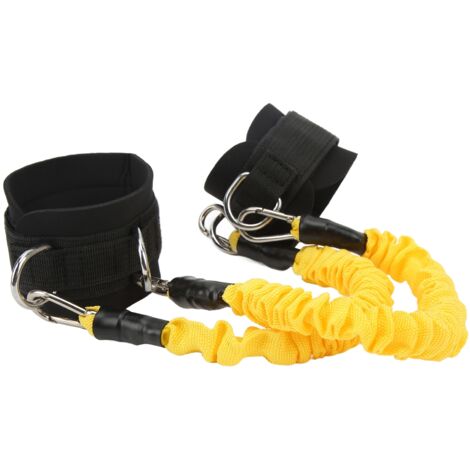 Sangle de résistance cheville jaune pour musculation et exercices de jambe avec fixations