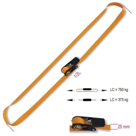 sangle de sangle pour attacher les bagages A l&39anneau et au cliquet 25 mm