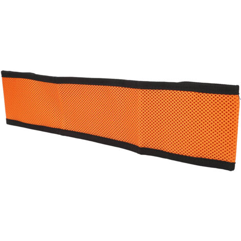 Sangle de sécurité mollet pour fauteuil roulant, en mesh respirant, taille M orange, compatible largeur 17,7 pouces.