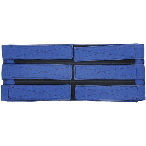 Sangle de sécurité pour repose-pieds de fauteuil roulant, réglable et antidérapante (Taille moyenne, Bleu)