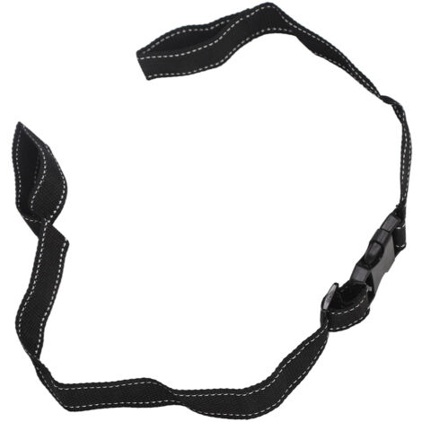 Sangle de sécurité réglable pour fauteuil roulant, ceinture abdominale noire.