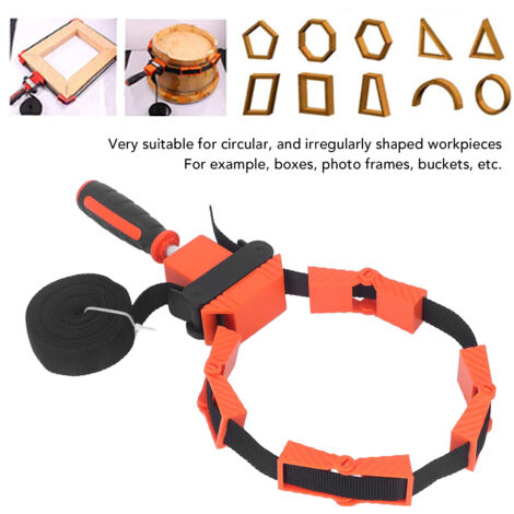 Sangle de serrage en nylon 4m, serre-joints portable pour menuiserie et cadre, fixation compacte en plastique