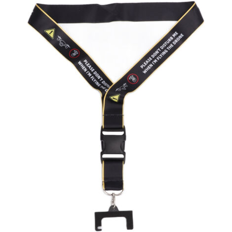 Sangle de Suspension pour Télécommande Drone Mavic Air 2 - Lanière de Sécurité Cou Noir Jaune