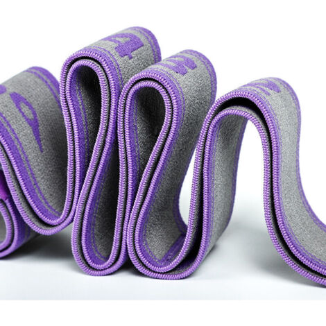 Sangle de Yoga Élastique avec 9 Boucles pour Étirement, Fitness et Pilates