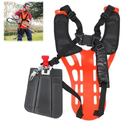 Sangle Débroussailleuse,Harnais Debroussailleuse Dorsale Ajustable,Accessoires Débroussailleuse Fabriqué en Plastique Souple pour un Confort Optimal au Niveau des Epaules,Bretelles en Nylon