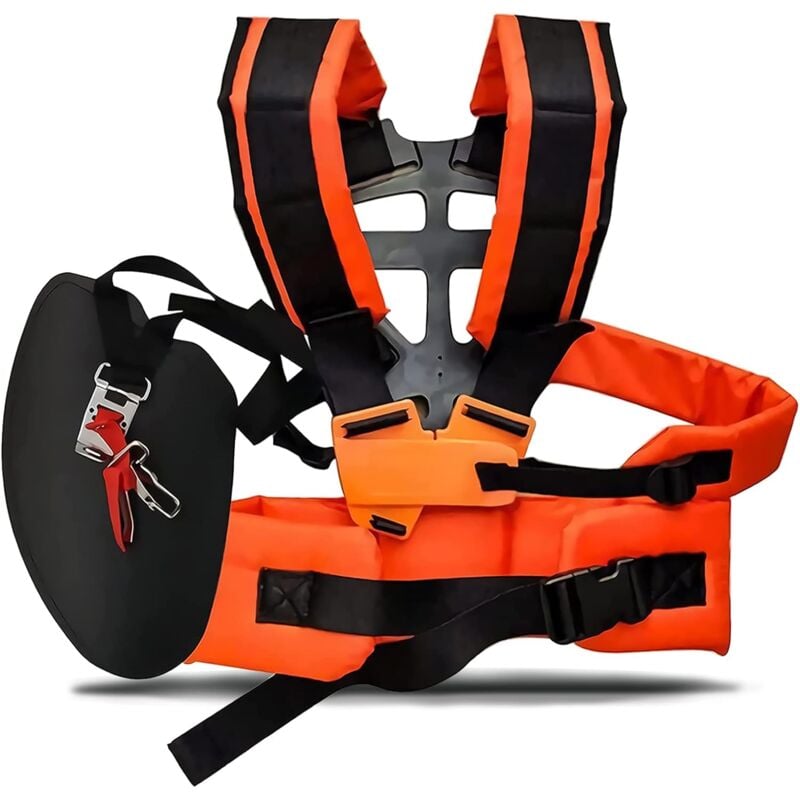 Sangle d'épaule Universelle réglable rembourrée Confortable Double Sangle d'épaule en Nylon pour Tondeuse à Gazon