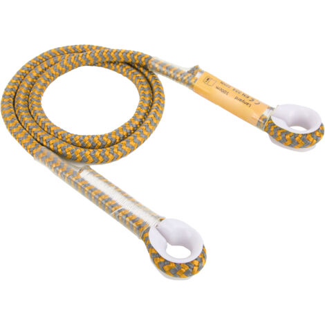 Sangle d'escalade de sécurité 100 cm avec boucle cousue pour rappel et via ferrata (Jaune)
