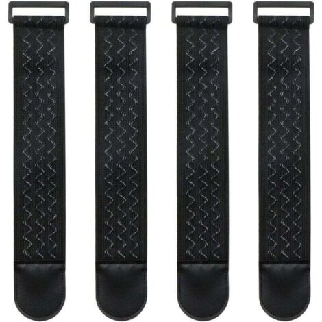 Sangle Elastique avec Silicone Antidérapant - Attache Cable Fermoir Réutilisable Polyvalents Organisateur Rangement pour des Rallonges Câbles Cordes Tuyaux D’arrosage Vélos Bagages, 4 Pièces