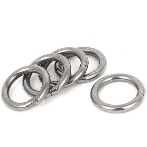 Sangle en acier inoxydable 20 mm x 3 mm avec anneaux en O soudés (5 pièces)