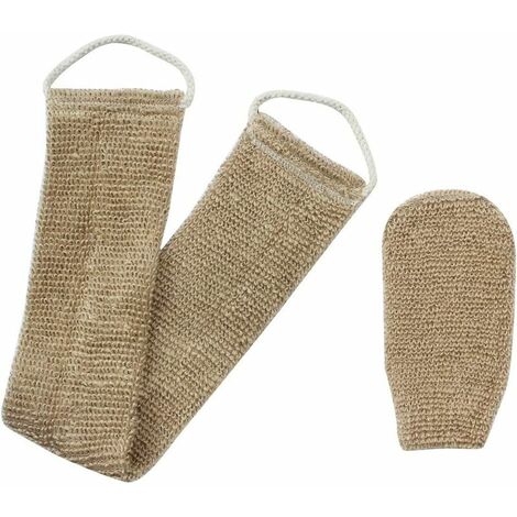 Sangle Lave Dos Eponge Exfoliante Dos Gants de Crin en Chanvre Naturel pour Dos Corps Bain Douche Hommes Femmes��LUCKY-88
