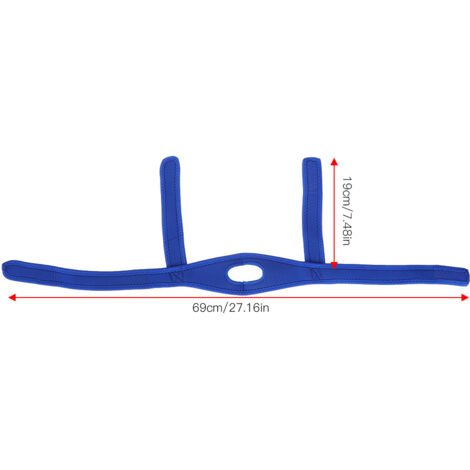 Sangle Mentonnière Anti Ronflement Réglable - Aide au Sommeil Bleu