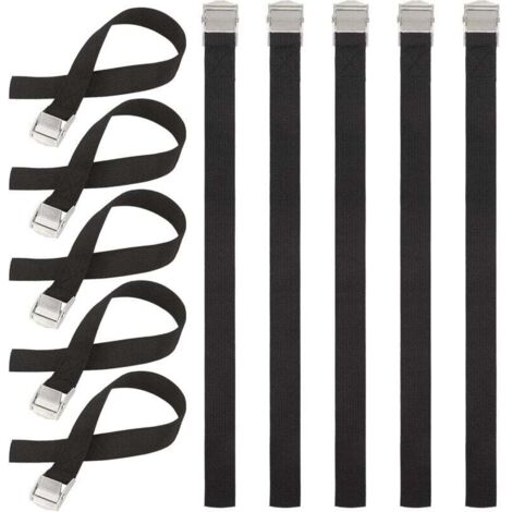 Sangle Porte Velo, 10 PCS 40CM Sangle Cliquet avec Boucles à Came Alliage Antirouille Réglable à Dégagement Rapide Sangle Arrimage pour Transport de Vélo Moto Bagage