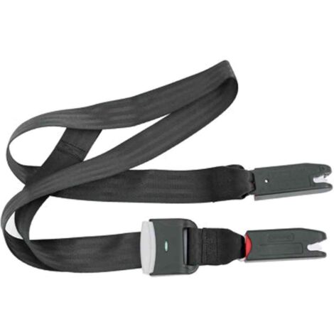 Sangle pour siège enfant général, ceinture Opération à un bouton Polyester souple Noir 5,25 pieds Résistance 15000N