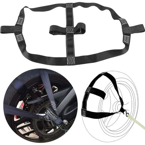 Sangle Remorque Moto, Sangle Universelle pour Roue Arrière de Transport et Arrimage