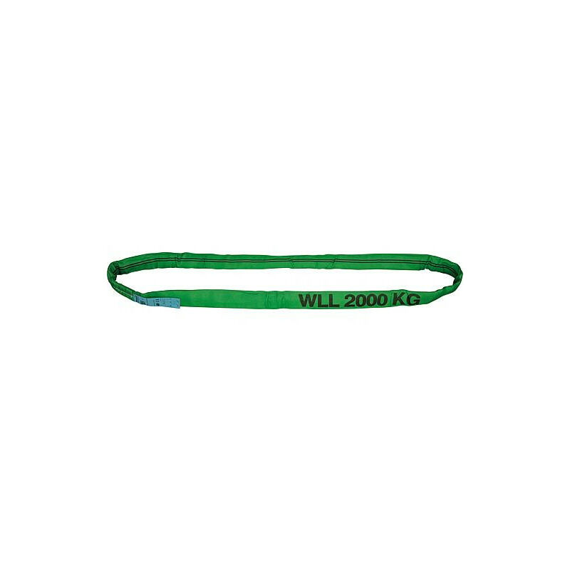 Banyo - Sangle ronde en polyester din 61360/EN 1492-2 Enveloppe double Vert : 2 t / Longueur 1 m