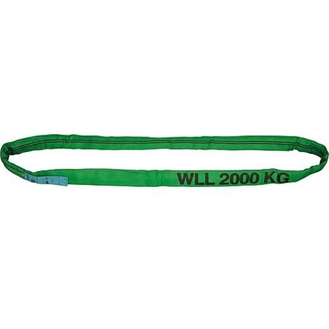 Sangle ronde en polyester DIN EN1492-2 jaune  3t, longueur 4m