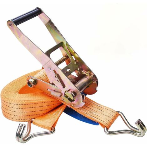 Sangles à cliquet, sangles d'arrimage de 10 m x 50 mm pour une capacité de 2 000 kg avec sangles d'arrimage à tendeur