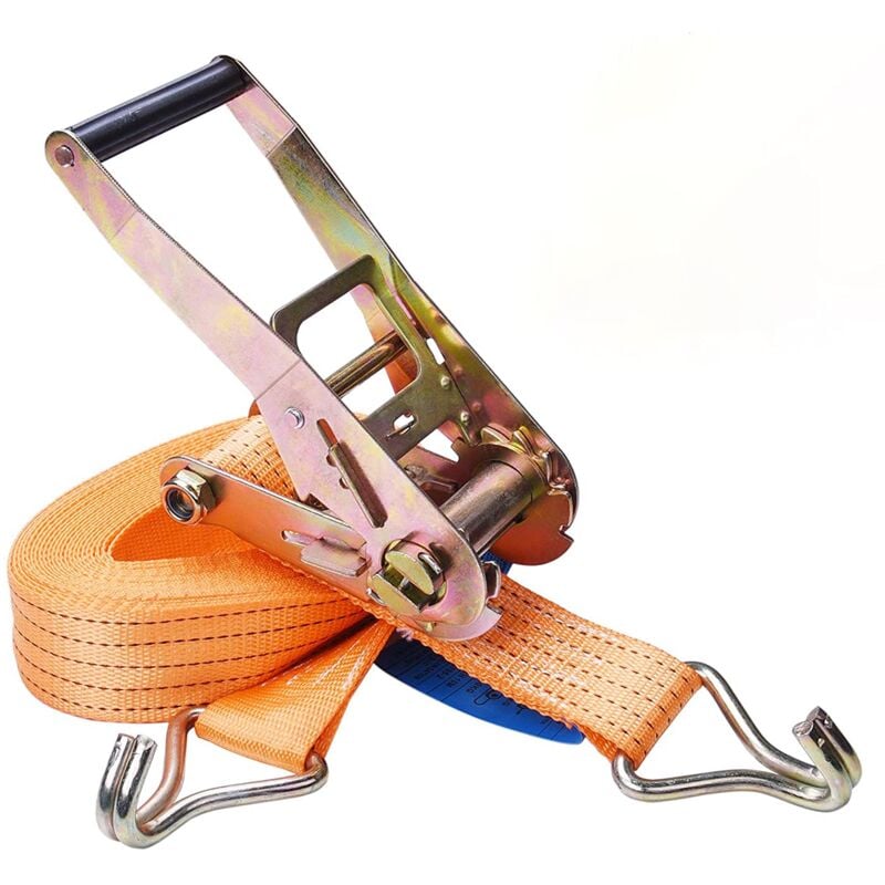Aougo - Sangles à cliquet,Sangles d'arrimage 10M x 50mm pour classé 2000 kg capacité avec Crochet tendeur Sangles de Serrage npterbl