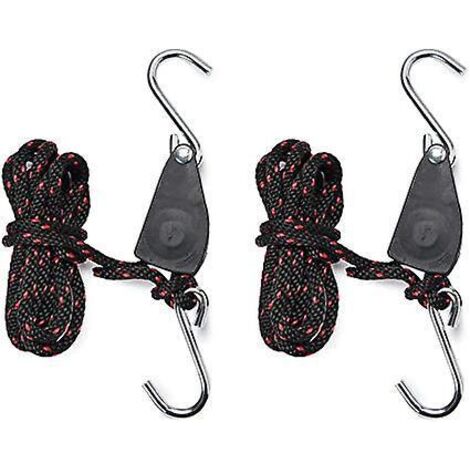 sangles Cliquet 1/4 Pouces Rope Ratchet Pour Lampe De Coissance 2 Pices Corde De Crochet Rglable