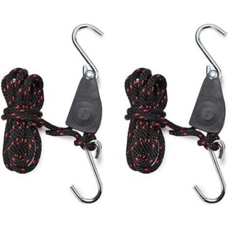 Sangles Cliquet 1/4 Pouces Rope Ratchet pour Lampe de Coissance 2 pièces Corde de Crochet Réglable