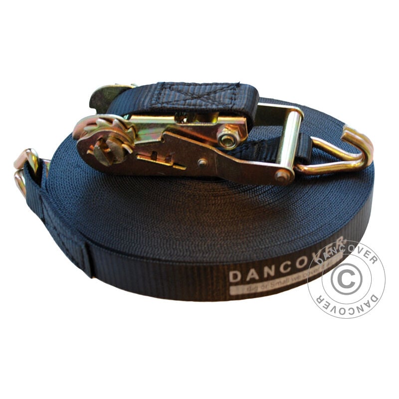 Sangles à cliquet pro 20m, Noir, 1 unité