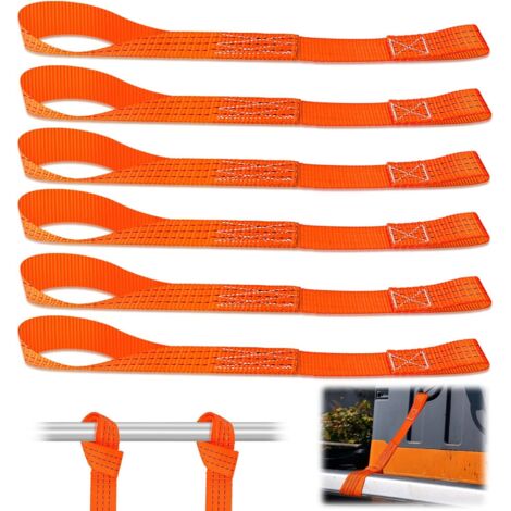 Lot De 4 Sangles D'arrimage à Cliquet 2 Mètres - Sangle En Nylon Robuste Avec Boucles En Alliage Anti-rouille, Idéal Pour Vélo, Moto, Bagages