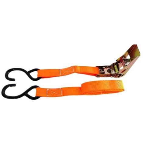 Sangles d'Arrimage avec Crochets S Poignées Caoutchouc 5 m x 25 mm Résistance Rupture 800 kg Sangle Cliquet Robuste pour