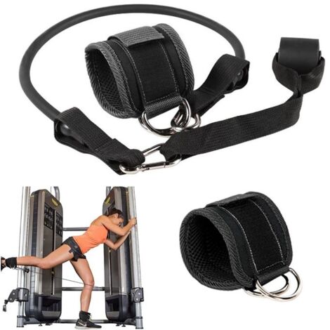 Sangles de cheville pour machines à câbles - Poignets de cheville rembourrés - pour les exercices des jambes, des fessiers, des