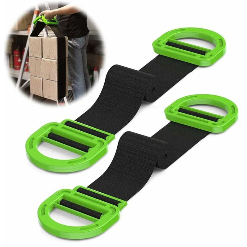 Sangles de déménagement et de Levage pour Meubles,Boîtes,Matelaonstruction,Sangles de Levage(2PCS)