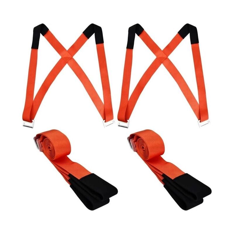 Ikodm - Sangles de déménagement pour 2 personnes, sangles de levage de meubles réglables, sangles de transpo