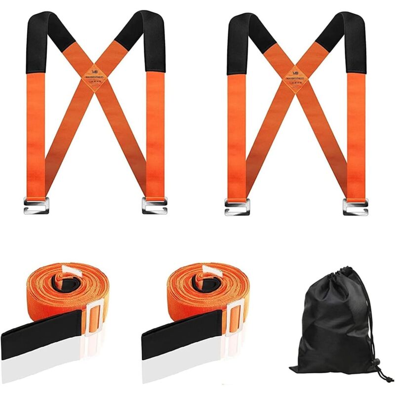 Sangles de déménagement, sangles de levage pour 2 personnes pour déplacer des meubles, système de levage et de déplacement, ceinture d'épaule pour