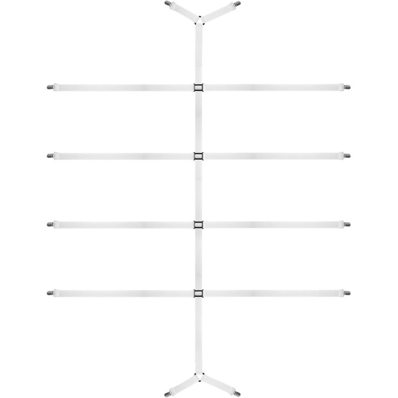 Sangles de Drap de Lit – Pince Réglable avec 12 Pinces Métalliques, Sangles Élastiques Anti-Froissement pour Drap-Housse et Surmatelas