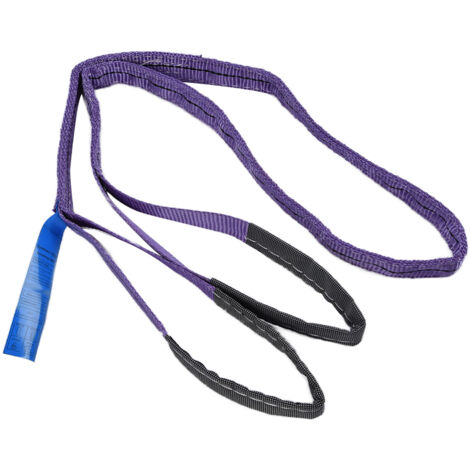 Sangles de levage en polyester 1 tonne, 4 mètres, sangle plate robuste et colorée pour levage sécurisé