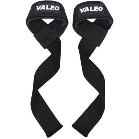 Sangles de levage professionnelles de 56 cm pour la musculation, l'entraînement avec haltères et le fitness – conviennent aux femmes et aux hommes (noires)