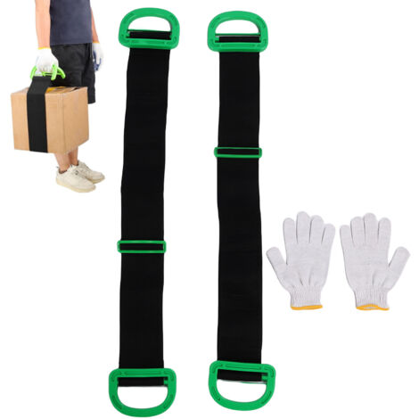 Sangles de Manutention - 2 Pièces - Système de Levage et Transport pour 1 ou 2 Personnes - Capacité 500lbs - Idéal pour Appareils Électroménagers, Meubles, Matelas