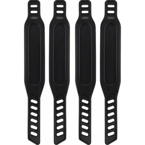 Sangles de Pédale de Vélo d'exercice Sangles de Pédale en Caoutchouc Facile à Régler Universal Sangles de Pédale pour Vélo d'Appartement Vélo Cycle Maison ou Gym 2 Paires Noir