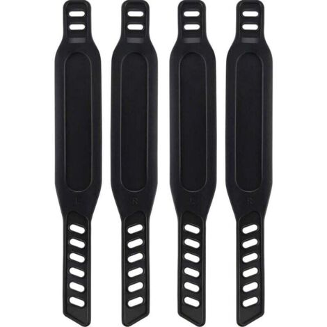 Sangles de Pédale de Vélo d'exercice Sangles de Pédale en Caoutchouc Facile à Régler Universal Sangles de Pédale pour Vélo d'Appartement Vélo Cycle Maison ou Gym 2 Paires Noir-