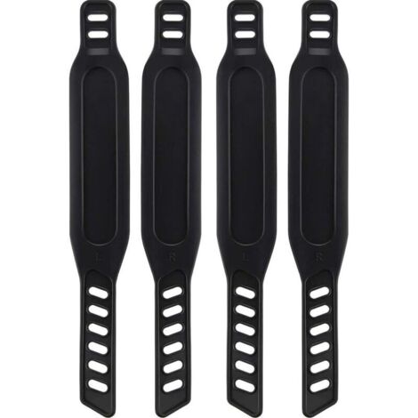 Sangles de Pédale de Vélo d'exercice Sangles de Pédale en Caoutchouc Facile à Régler Universal Sangles de Pédale pour Vélo d'Appartement Vélo Cycle Maison ou Gym 2 Paires Noir-RAPANDA