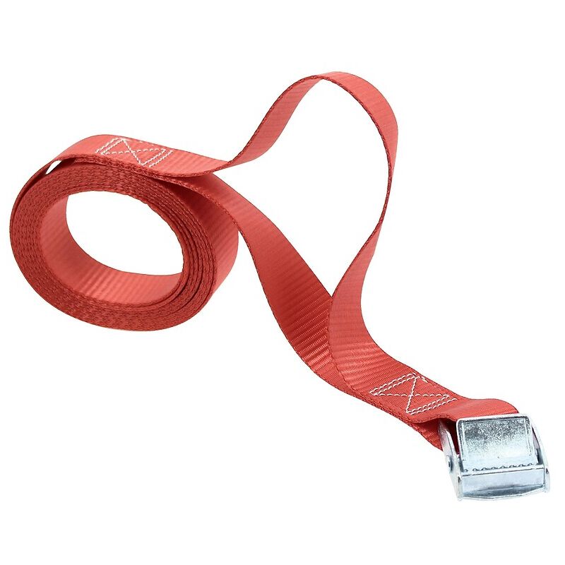 Lecuyer - Sangles de portage polypropylène à poignée, coloris rouge, largeur 25 mm, longueur 2,50 m, sachet de 2 pièces
