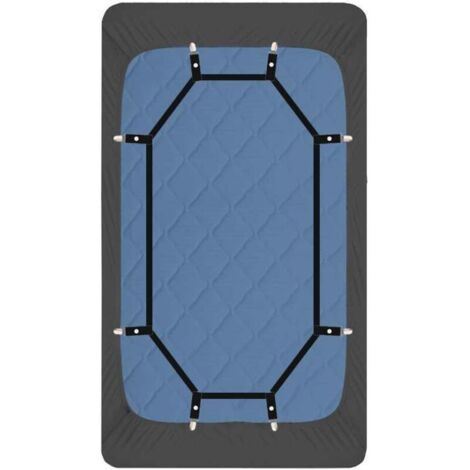 Sangles de support de draps - Clips de préhension robustes - Cordon de parachute renforcé - Tendeur de drap de lit à 360 degrés - Rallonge la plus solide et efficace - S'adapte à tous