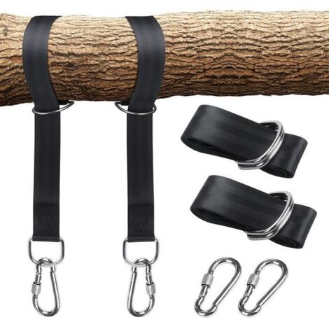 Sangles de Suspension pour Hamac - Nylon Imperméable - Protection des Arbres - 1 Paire