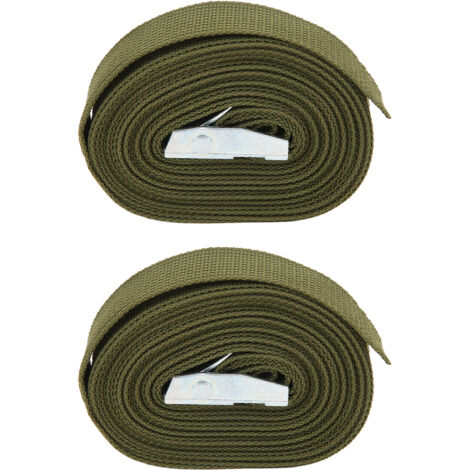Sangles de transport robustes avec boucle en alliage de zinc, sangles de fixation pour bagages, palettes et transport, 3m / 9.8ft
