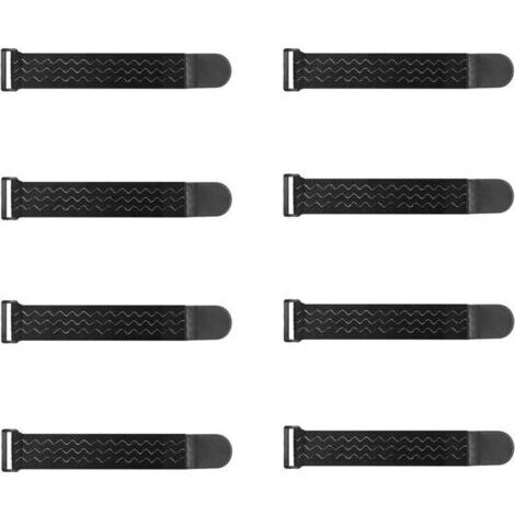 Sangles Elastiques avec Anti-dérapantes 30x 5cm(8 Pièces), Attache Cable Scratch Multi-Usages pour Vélo, Protection de Pantalons, Bagages, Tapis de Yoga, Camping, Tuyaux, Câbles